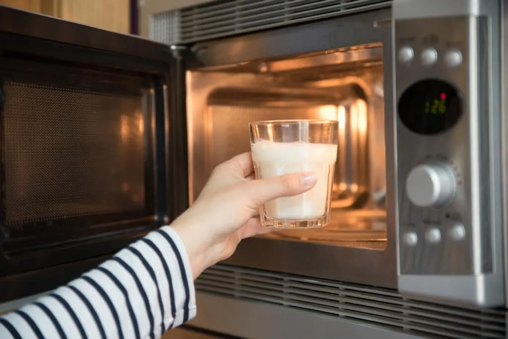 Microwaving Milk  In Short Intervals.