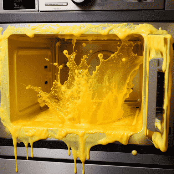 oil splatter inside the microwave.